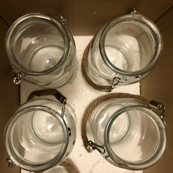 Hobby Lobby Glass Container with Hemp Rope - Picture 2 of 5